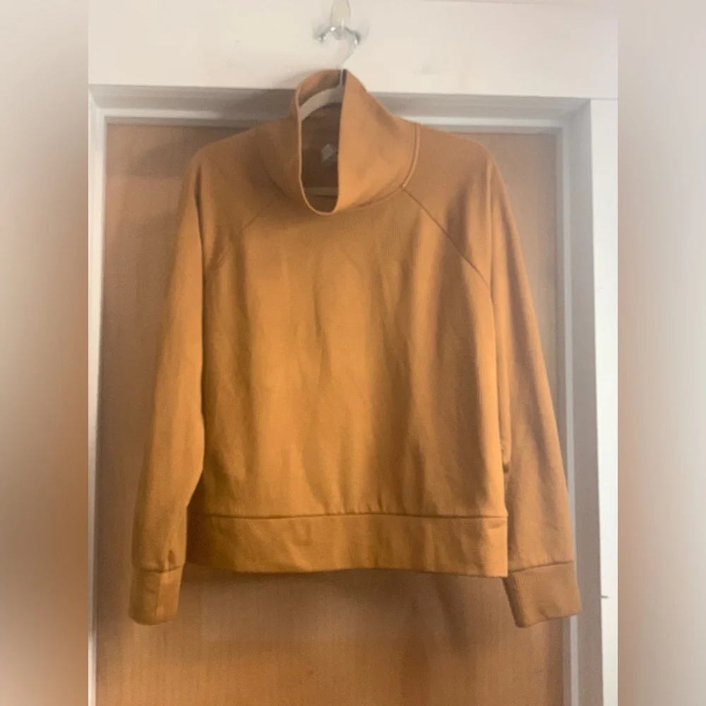 RBX Women's Golden Textured Designed High Neck Sweater.      Size-Large